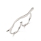 Brass Double Rings, Open Cuff Rings, Cadmium Free & Lead Free, Platinum, Inner Diameter: 17~18mm