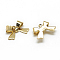 Brass Pendants, Cadmium Free & Nickel Free & Lead Free, Bowknot, Real 18K Gold Plated, 11x16x4mm, Hole: 1mm
