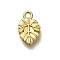Alloy Pendants,  Golden Charms, Leaf, 14x9x2.5mm, Hole: 1.8mm