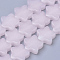 Natural White Jade Beads Strands, Dyed, Star, Pink, 12x12x4~5mm, Hole: 1mm, about 20pcs/strand, 8.26 inch