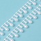 Resin Beaded Trim, Teardrop, White, 1/2 inch(14mm), Bead: 8x3mm and 14x4mm