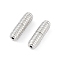 Anti-Tarnish Rhodium Plated 925 Sterling Silver Screw Clasps, Twist Clasps, Column, Platinum, 10x3mm, Hole: 0.9mm