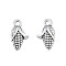 Tibetan Style Alloy Charms, Cadmium Free & Lead Free, Corn, Antique Silver, 15x8x5mm, Hole: 1.6mm, about 880pcs/1000g