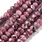 Dyed Natural Malaysia Jade Rondelle Beads Strands, Faceted, Pale Violet Red, 4x2~3mm, Hole: 1mm, about 115pcs/strand, 14 inch