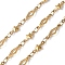 304 Stainless Steel Link Chains, Soldered, with Spool, Ion Plating(IP), Star with Rhombus, Real 18K Gold Plated, 10x4.5x2mm and 13x4x1mm, about 32.81 Feet(10m)/Roll