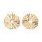 Brass Pendants, Flat Round Charm, Real 18K Gold Plated, 25x23x2mm, Hole: 1.2mm