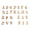 Alloy Pendant, Letter with Flower, Light Gold, Letter A~Z, 13~18x10.5~18x2.5~6mm, Hole: 1.2~2mm