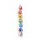 Wire Wrapped Handmade Evil Eye Lampwork Pendants, with Copper Findings, Round, Colorful, 79x10~11x8mm, Hole: 3mm
