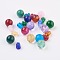 3-Hole Lampwork Guru Beads, T-Drilled Beads, Buddha Beads, Mixed Color, 26mm, Cone: about 12x8~8.5mm, Round: 14mm, Hole: 2mm