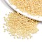 8/0 Glass Seed Beads, Inside Colours, Round Hole, Round, Transparent Colours Rainbow, Light Khaki, 8/0, 3~4x2~3mm, Hole: 0.8mm, about 15000pcs/bag
