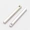 Rack Plating Brass Pendants, Bar, Silver Color Plated, 20x2x2mm, Hole: 1mm