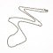 Tarnish Resistant Fashionable 304 Stainless Steel Cable Chain Necklace Making, with Lobster Claw Clasps, Faceted, Stainless Steel Color, 23 inch~24 inch(58.4~61cm)x3mm