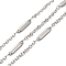 Tarnish Resistant 304 Stainless Steel Rectangle Link Chains, with Spool, Soldered, Stainless Steel Color, 15x3x1.5mm, 2.5x2x0.3mm, about 32.81 Feet(10m)/Roll