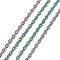 Ion Plating(IP) 304 Stainless Steel Cable Chains, with Spool, Soldered, Textured, Rainbow Color, 2x1.8x0.3mm, about 32.8 Feet(10m)/roll