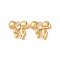 Brass Micro Pave Cubic Zirconia Pendants, Bowknot Charms, Long-Lasting Plated, Nickel Free, Real 18K Gold Plated, 13.5x14.5x3.5mm, Hole: 1.6mm
