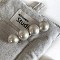 Plastic Pearl with Alloy Hair Barrettes, White, 18x80mm