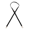 CHGCRAFT PU Leather Replacement Strap 41~48Inch Long 0.6Inch Wide Adjustable PU Leather Bag Strap with Alloy Swivel Clasps for Bag Crossbody Bag Straps Replacement Accessories, Black