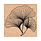 CRASPIRE Wooden Rubber Stamp Ginkgo Bilbao Decorative Wood Stamps Vintage Wood Mounted Rubber Stamps for Card Making DIY Art Crafts Scrapbooking Journal Diary Letter Planner