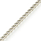 Unwelded Iron Twisted Chains, Curb Chains, with Spool, Platinum, 3.3x2.1x0.6mm, about 328.08 Feet(100m)/roll
