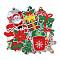 32Pcs Christmas Polyester Cloth Patches, Mixed Shapes, Mixed Color, 29~81x40~65x1.5~2mm