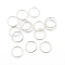 Tarnish Resistant 304 Stainless Steel Open Jump Rings, Stainless Steel Color, 18 Gauge, 10x1mm, Inner Diameter: 8mm, about 61pcs/10g