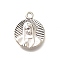 Tibetan Style Alloy Pendants, Cadmium Free & Lead Free, Virgin Mary Charms, Antique Silver, 17.5x14x2.5mm, Hole: 1.6mm