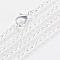 Iron Rolo Chains Necklace Making, with Lobster Clasps, Soldered, Silver Color Plated, 29.5 inch(75cm)