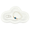 Cloud Shape Ceramic Jewelry Plate, for Rings Bracelets Necklaces, WhiteSmoke, 135x210x28mm