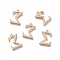 304 Stainless Steel Charms, Greek Alphabet, Golden, Letter.S, 14x10x1mm, Hole: 1.2mm