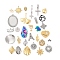 Stainless Steel Pendants, Mixed Shapes, Mixed Color, 5~35x7.5~23.5x0.8~3mm, Hole: 1.2~7.5x1.2~4mm