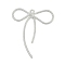 Rack Plating Alloy Pendants, Lead Free & Cadmium Free, Bowknot Charms, Silver, 44x36x4mm, Hole: 1.6mm
