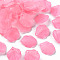 Transparent Frosted Acrylic Pendants, Petaline, Hot Pink, 19.5x16.5x4mm, Hole: 1.5mm