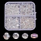 4 Style Electroplate Glass Beads, Mixed Shapes, Clear AB, 6x5mm, Hole: 1mm, 365pcs/box