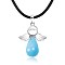 Angel Synthetic Turquoise Pendant Necklaces, No Size