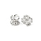 Brass Bead Caps, Flower, Platinum, 6.5x5mm, Hole: 0.8mm