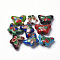Handmade Cloisonne Beads, Cadmium Free & Lead Free, Flower, Mixed Color, 15x10~11x6~7mm, Hole: 1.5mm