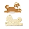 Alloy Enamel Pendants, Golden, Dog Charm, Camel, 19x28x1.2mm, Hole: 2.3mm