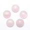 Natural Rose Quartz Cabochons, Half Round, 12x5~6mm
