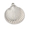 Non-Tarnish 304 Stainless Steel Pendants, Shell Shape Charms, Stainless Steel Color, 28x24.5x6.5mm, Hole: 2.5mm