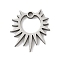 201 Stainless Steel Charms, Laser Cut, Sunlight Charm, Anti-Tarnish, Stainless Steel Color, 10x9x1mm, Hole: 1mm