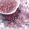 Glass Seed Beads, Silver Lined, Round Hole, Round, Pink, 4x3mm, Hole: 1.2mm, 6429pcs/pound