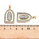 Латунные микро проложить кубического циркония подвески KK-T070-27G-3