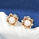 Серьги-гвоздики из латуни с имитацией жемчуга KK-D301-07G-5