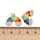 Латунные микропаве прозрачные подвески с фианитом KK-A269-31G-3