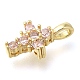 Подвески из латуни с прозрачным фианитом KK-M101-01G-06-2