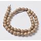 Натуральное дерево бисер нитей WOOD-J001-02-8mm-3