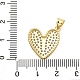 Латунные микро проложить кубического циркония подвески X-KK-C087-19G-3