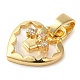 Латунные микро проложить кубического циркония подвески KK-M099-02G-2