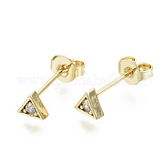 Серьги-гвоздики из циркония EJEW-T046-33G-NF