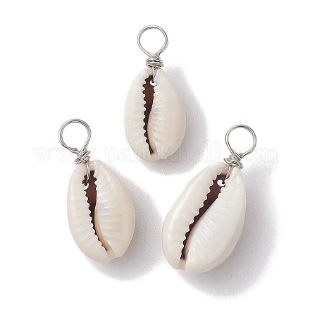 Подвески из натуральной каури PALLOY-JF02681-02-1
